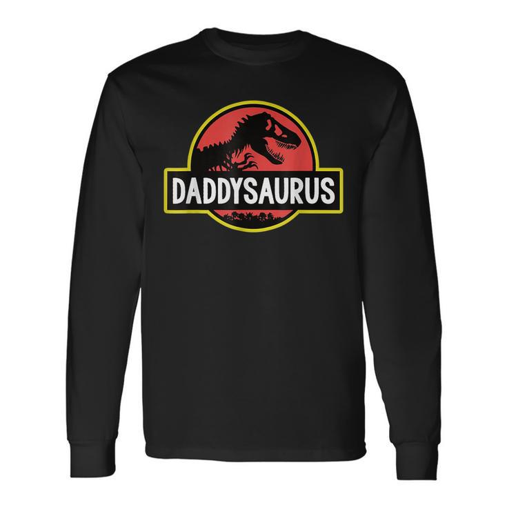 Daddysaurus Dad Husband Fathers Day Matching Dinosaur Long Sleeve T-Shirt T-Shirt