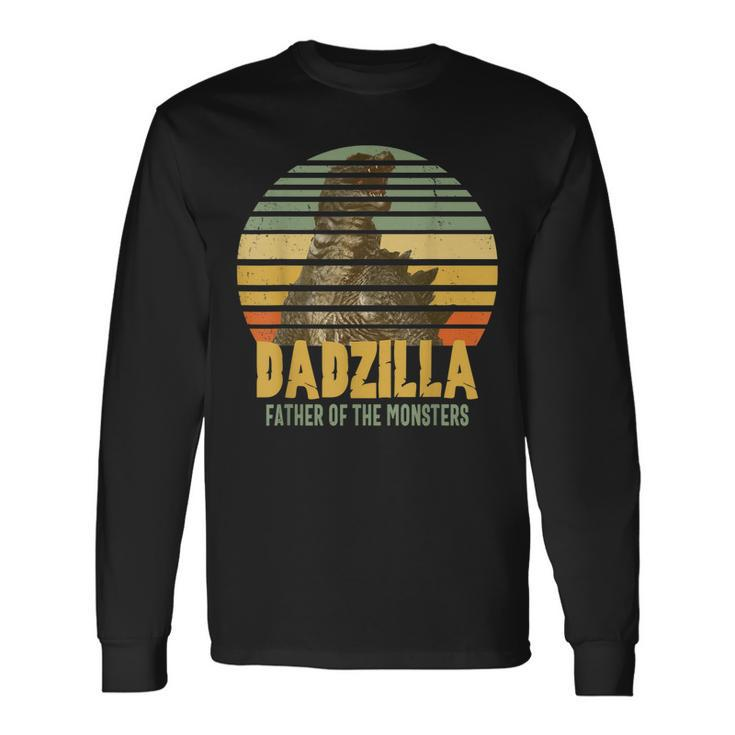 Dadzilla Father Of The Monsters Vintage Dad Fathers Day Long Sleeve T-Shirt