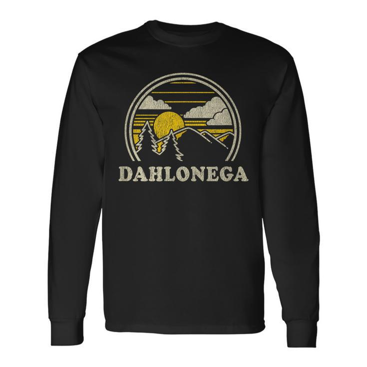 Dahlonega Georgia Ga T Vintage Hiking Mountains Long Sleeve T-Shirt