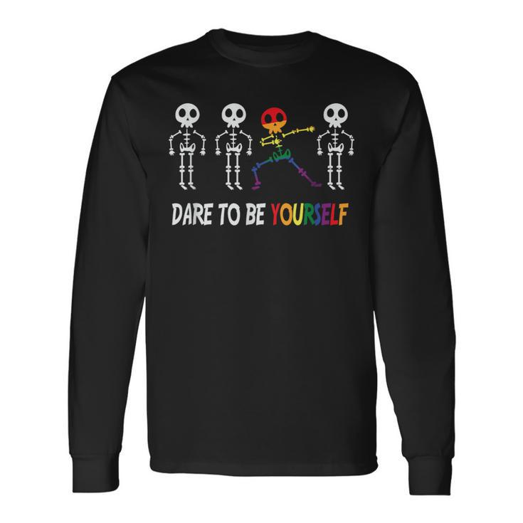 Dare To Be Yourself Cute Lgbt Pride Long Sleeve T-Shirt