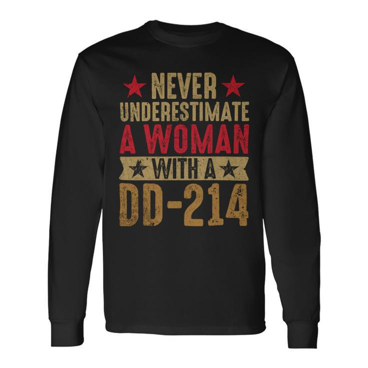 Women With Dd214 Female Veterans Day 40 Long Sleeve T-Shirt Gifts ideas