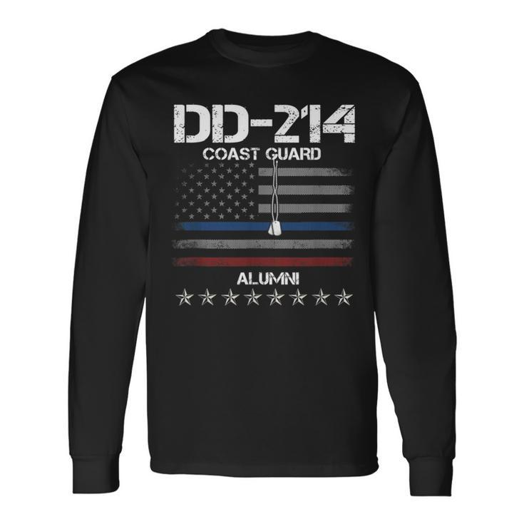 Dd214 Us Coast Guard Alumni American Flag Vintage Long Sleeve T-Shirt T-Shirt