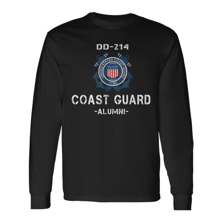 Dd214 Uscg Us Coast Guard Veteran Vintage Veteran Long Sleeve T-Shirt T-Shirt