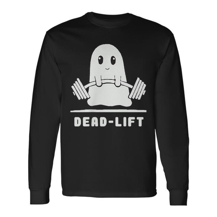 Dead Lift Ghost Halloween Ghost Gym Long Sleeve T-Shirt