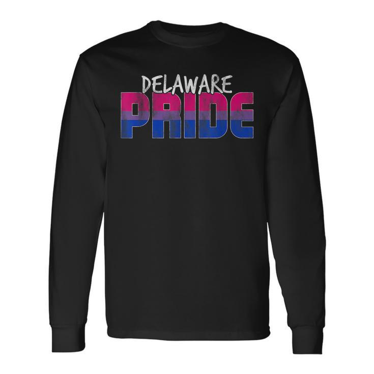 Delaware Pride Bisexual Flag Long Sleeve T-Shirt T-Shirt