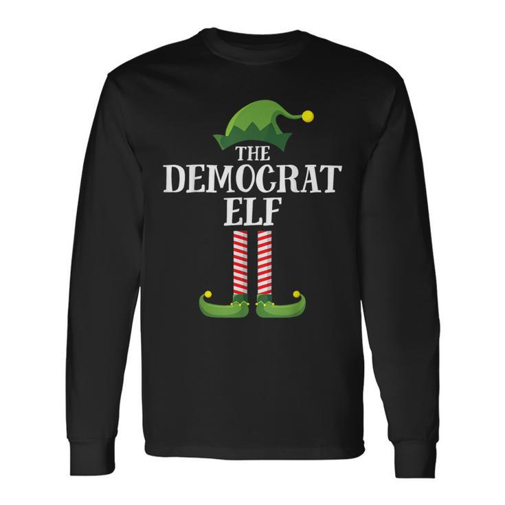 Democrat Elf Matching Family Group Christmas Party Long Sleeve T-Shirt