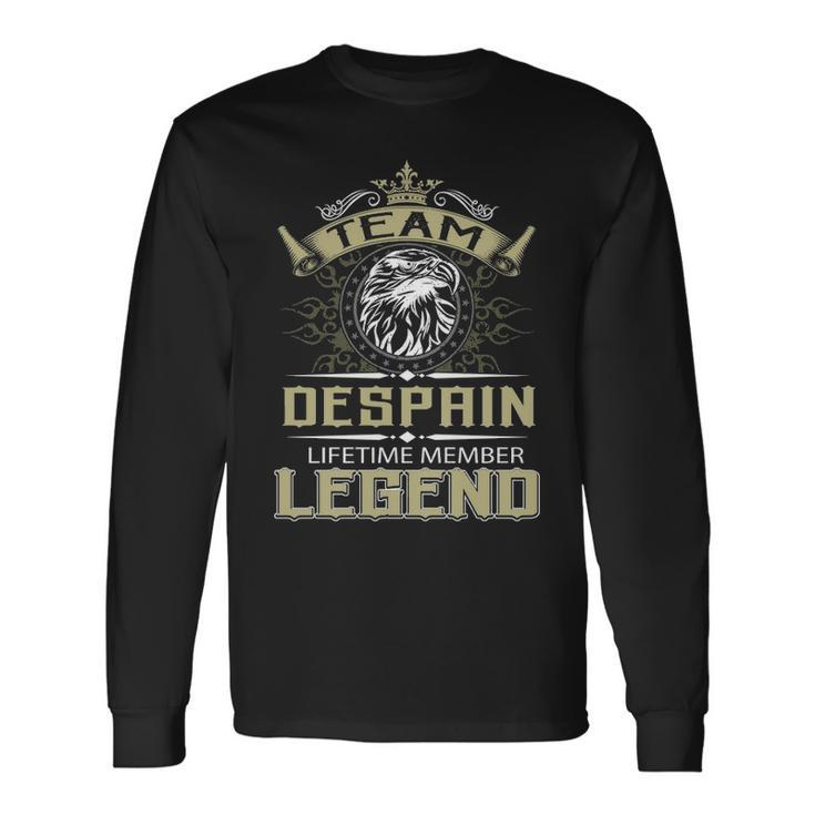 Despain Name Team Despain Lifetime Member Legend V2 Long Sleeve T-Shirt