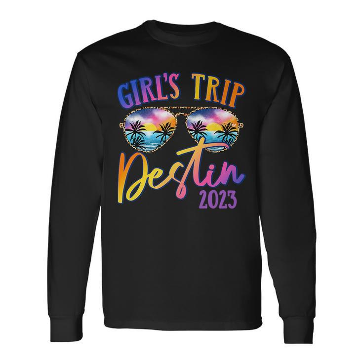 Destin 2023 Girls Trip Sunglasses Summer Girlfriend Long Sleeve T-Shirt