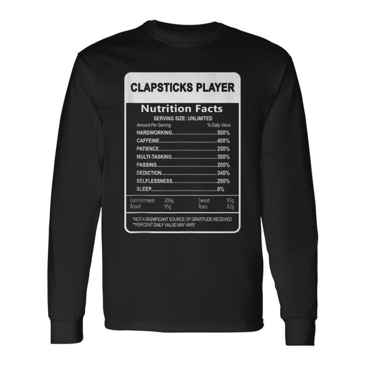 I Destroy Silence Clapsticks Player Long Sleeve T-Shirt Gifts ideas