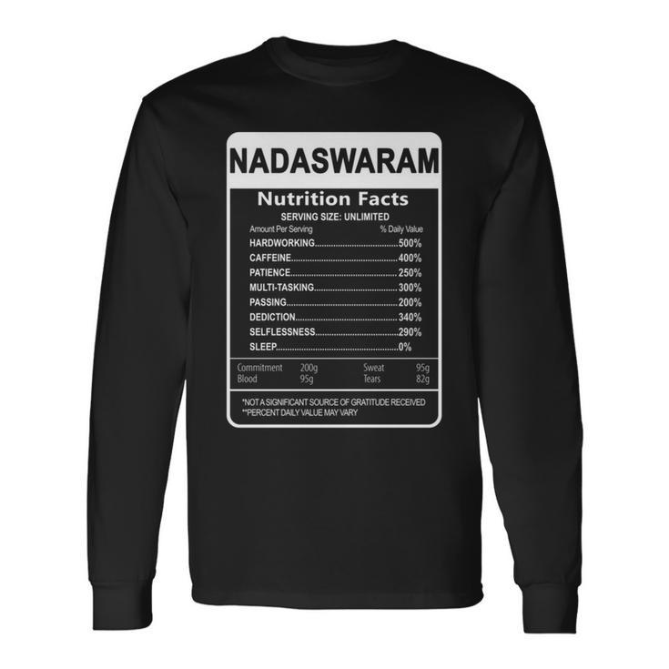 I Destroy Silence Nadaswaram Player Long Sleeve T-Shirt