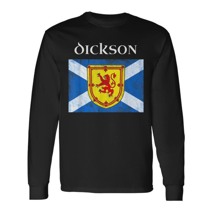 Dickson Scottish Clan Name Scotland Flag Festival Long Sleeve T-Shirt
