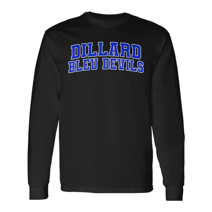 Dillard University Bleu Devils Wht01 Long Sleeve T-Shirt