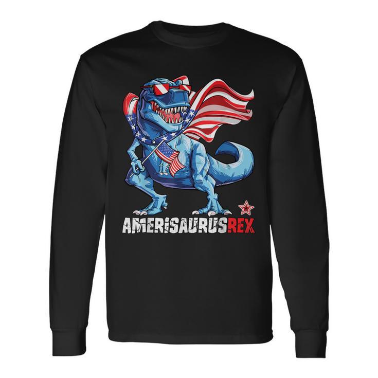 Dinosaur 4Th Of July Amerisaurus Rex Long Sleeve T-Shirt Gifts ideas