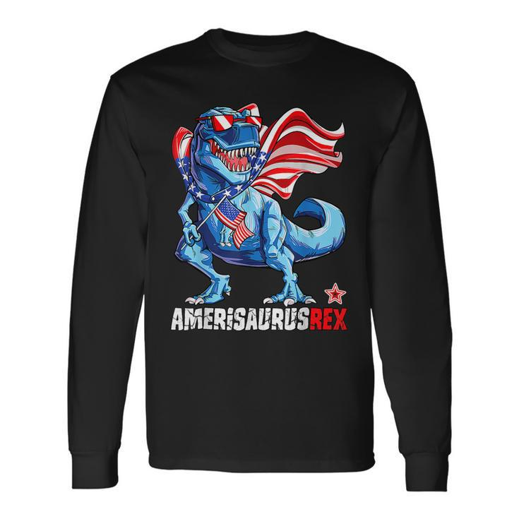 Dinosaur 4Th Of July Boys Amerisaurus Rex Long Sleeve T-Shirt T-Shirt