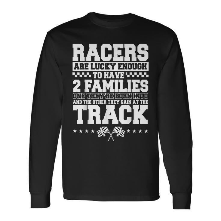 Dirt Track Racing Automobile Race Bike Car Racers Motocross Racing Long Sleeve T-Shirt T-Shirt