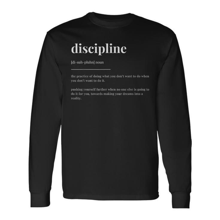 Discipline Definition Dictionary Long Sleeve