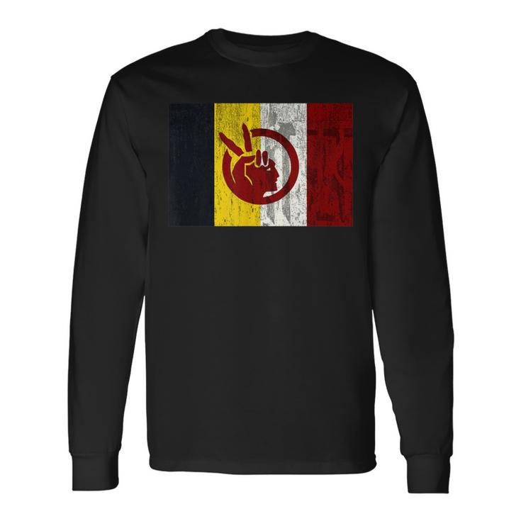 Distressed American Indian Movement Long Sleeve T-Shirt