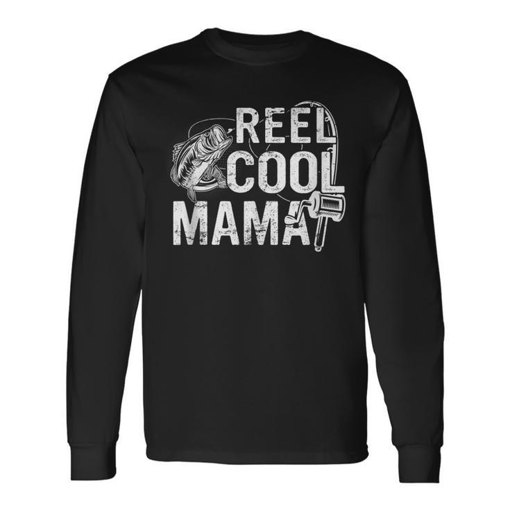 Distressed Reel Cool Mama Fishing Long Sleeve T-Shirt T-Shirt