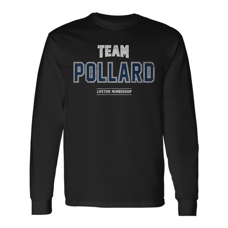 Distressed Team Pollard Proud Family Last Name Surname Long Sleeve T-Shirt