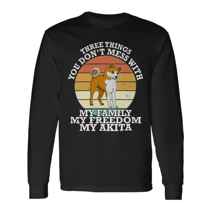 Dog Akita Mom Dog Sayings Breeder 63 Long Sleeve T-Shirt