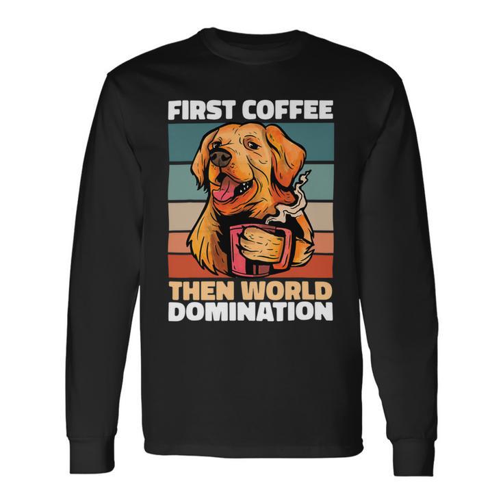 Dog Breed Coffee Golden Retriever Long Sleeve T-Shirt