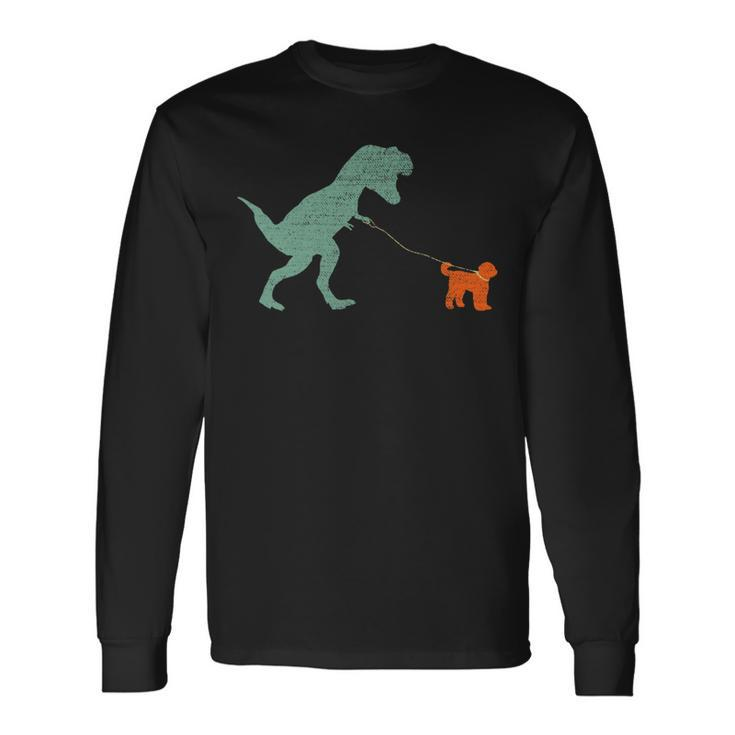 Dog Dinosaur Vintage Tyrannosaurus Rex Goldendoodle Long Sleeve T-Shirt