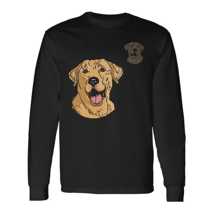 Dog Lover Dog Mom Dad Golden Yellow Labrador Retriever Long Sleeve T-Shirt