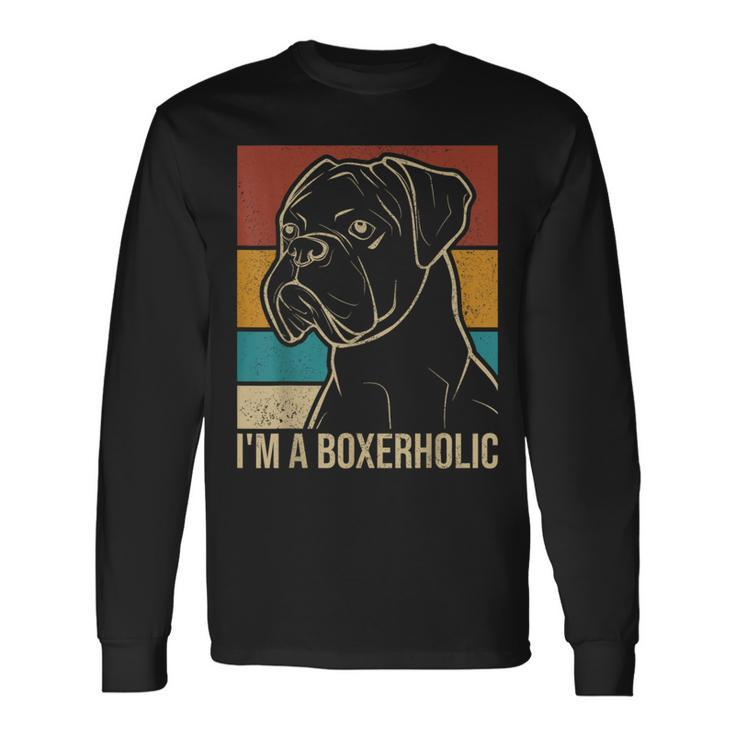 Dog Lover Dog Owner Vintage Pet Animal Outfit Boxer Long Sleeve T-Shirt T-Shirt