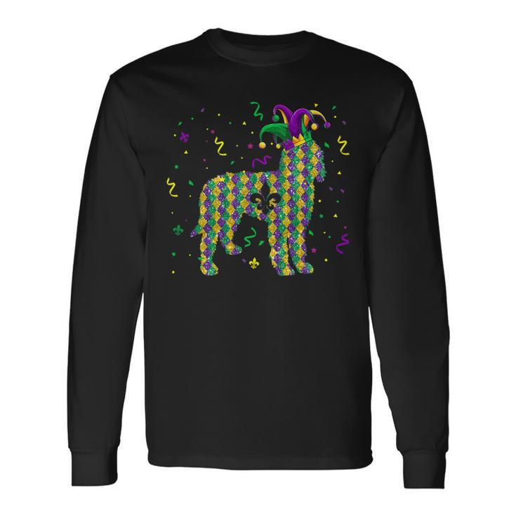 Dog Mardi Gras Outfit Goldendoodle Lover Men Women Long Sleeve T-Shirt Gifts ideas