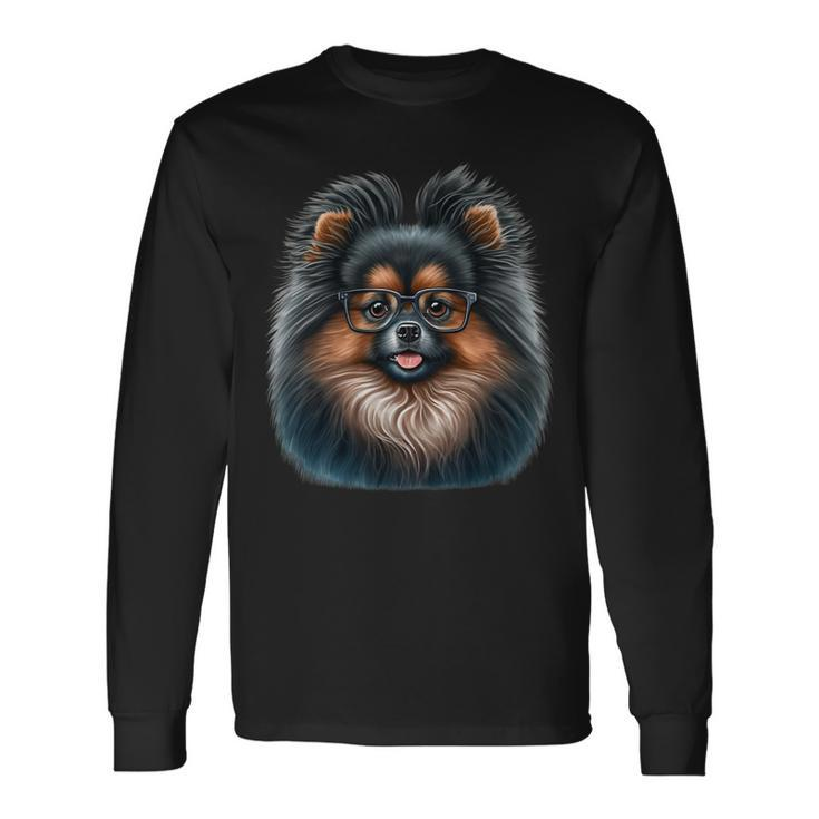 Dog Pomeranian Mom Dog Lover Long Sleeve T-Shirt