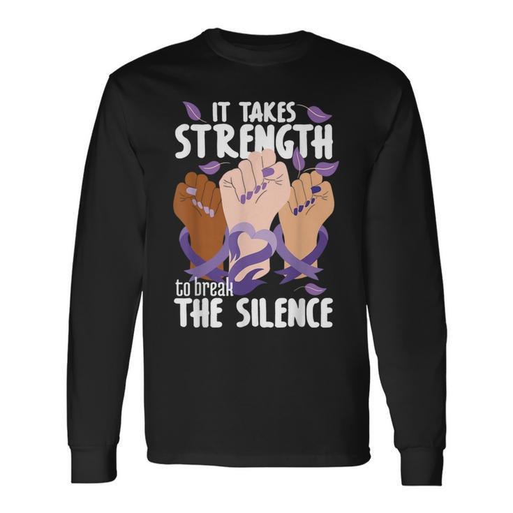 Domestic Violence Awareness Break The Silence Long Sleeve T-Shirt