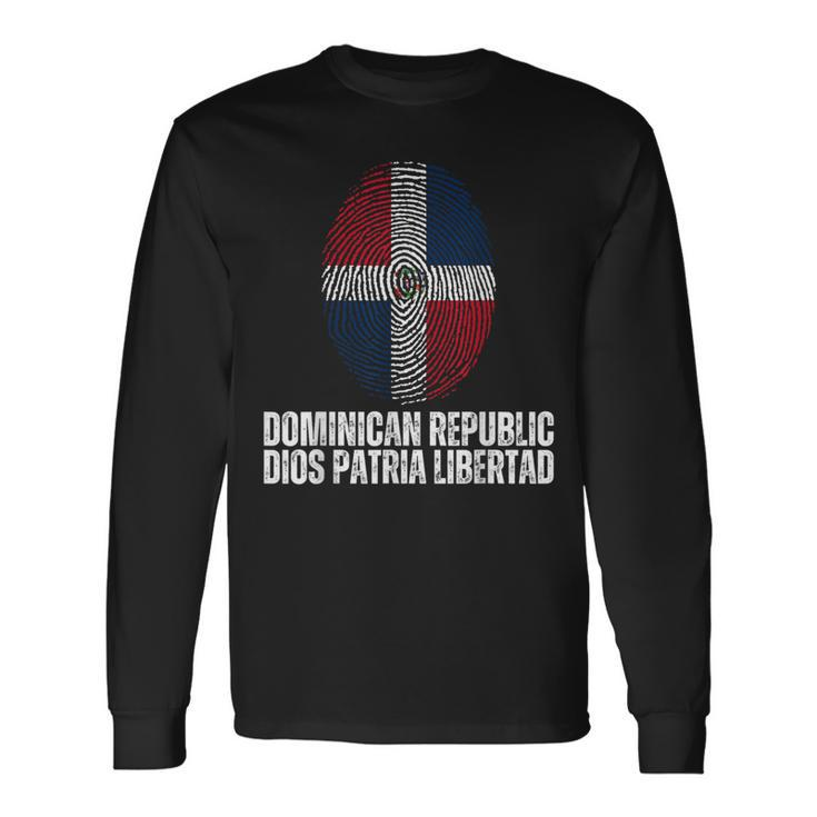 Dominican Republic Dios Patria Libertad Long Sleeve T-Shirt