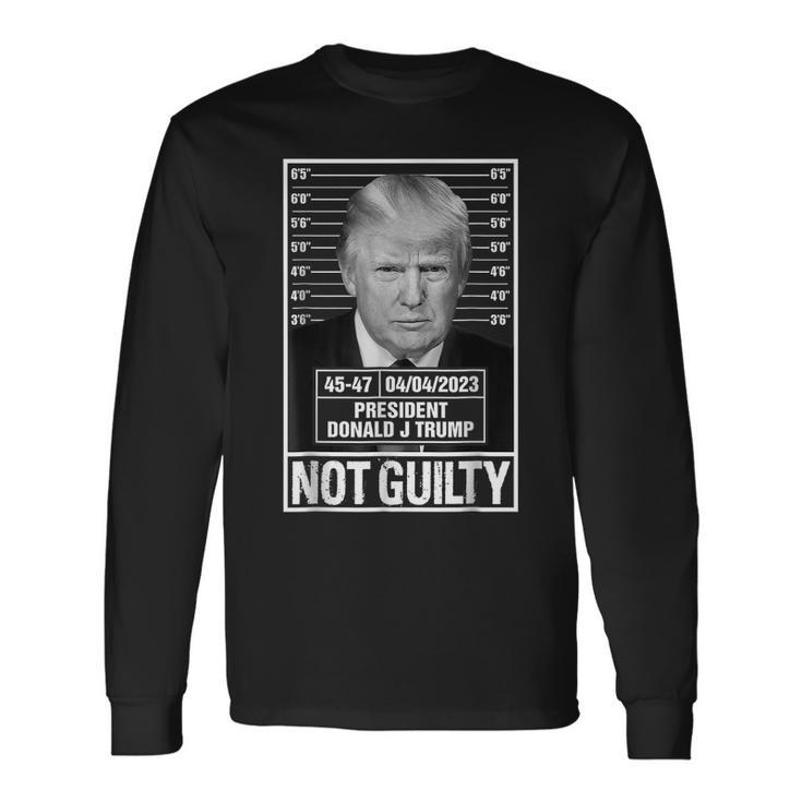 Donald Trump Police Shot Not Guilty 45-47 President Long Sleeve T-Shirt