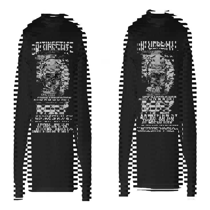 Dont Underestimate A Grumpy Old Man Who Was Born In May Old Man Long Sleeve T-Shirt T-Shirt