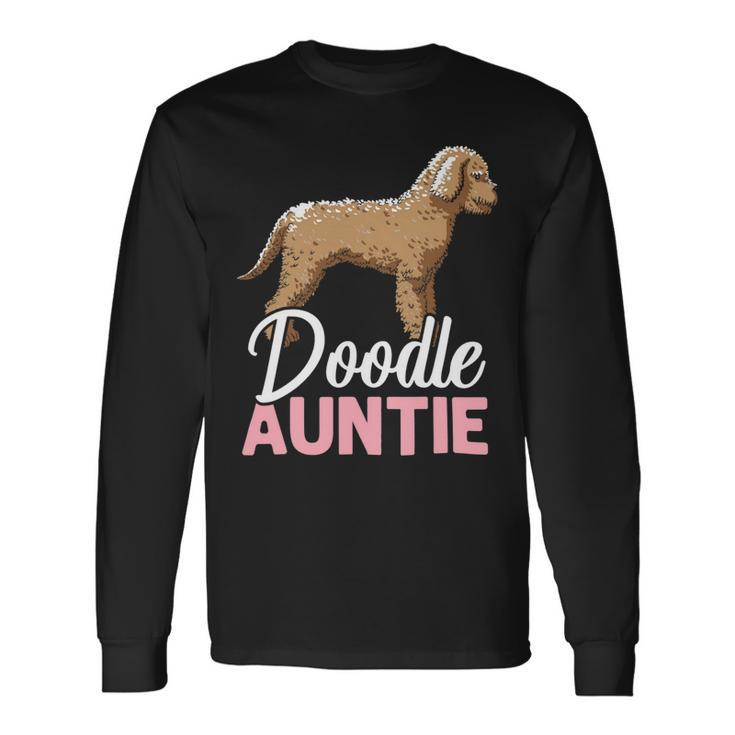 Doodle Auntie Goldendoodle Dog Lover Puppy Paw Love Long Sleeve T-Shirt