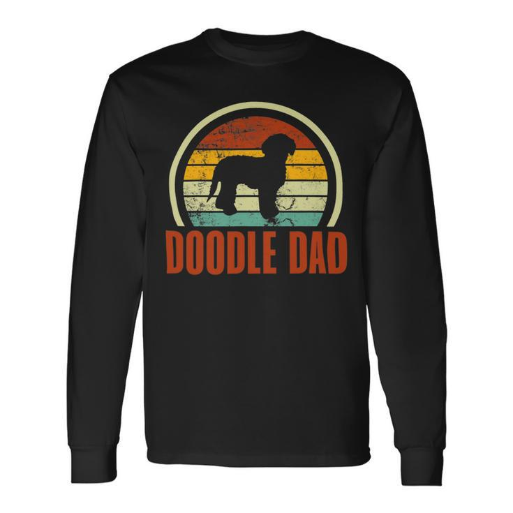 Doodle Dad Dog Dad Goldendoodle Labradoodle Retro Long Sleeve T-Shirt