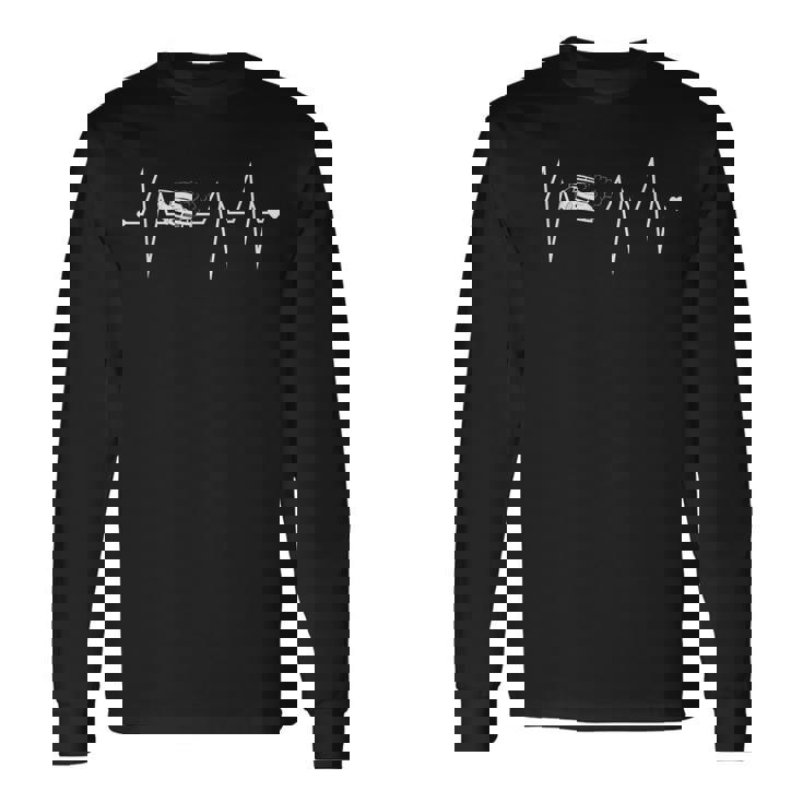 Drifting Jdm Drifter Heartbeat Heart Pulse Rate Ekg Long Sleeve T-Shirt