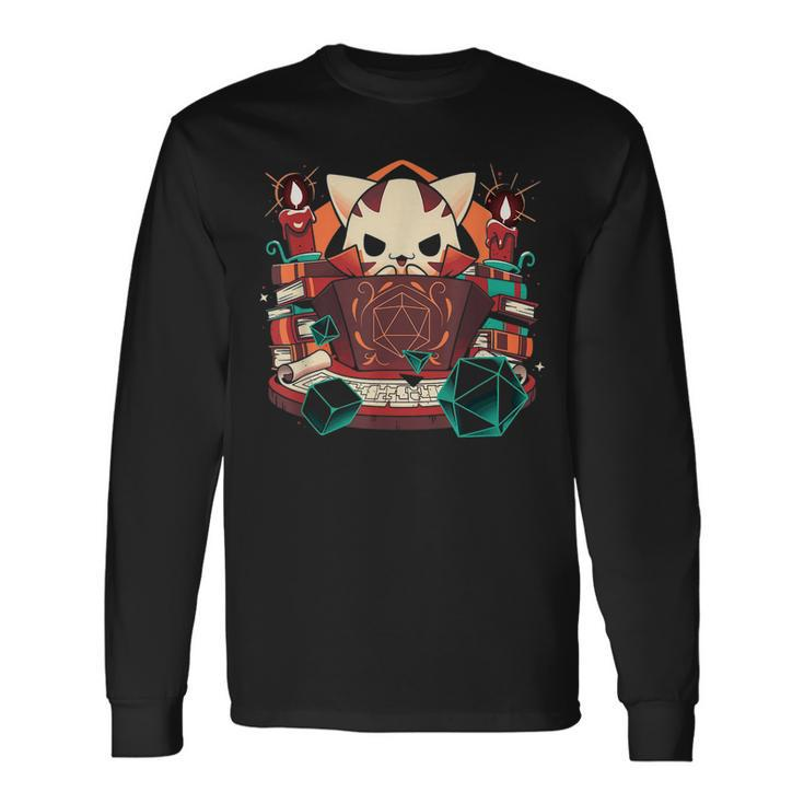 Dungeon And Cats Tabletop Gaming Role Player Long Sleeve