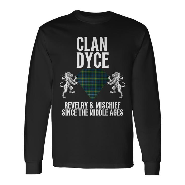 Dyce Clan Scottish Name Coat Of Arms Tartan Party Long Sleeve T-Shirt