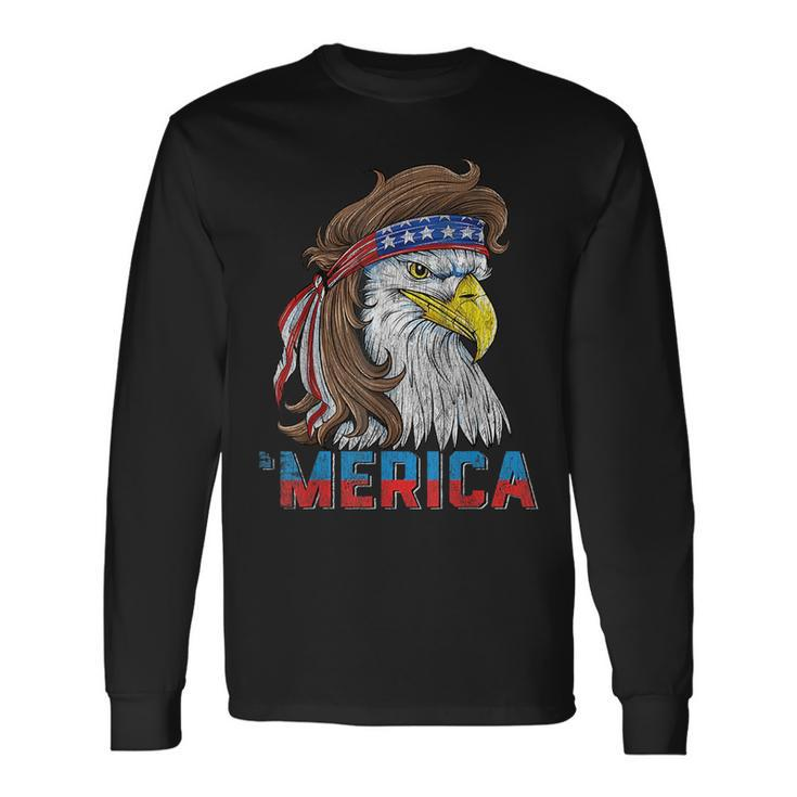Eagle Mullet 4Th Of July Usa American Flag Eagle Merica Long Sleeve T-Shirt T-Shirt