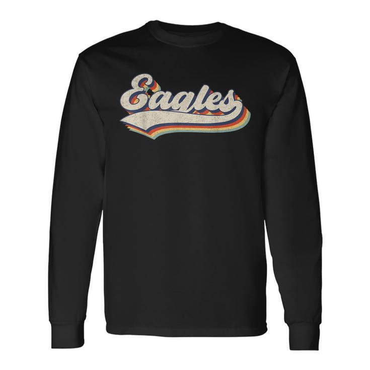 Eagles Surname Eagles Name Personalized Vintage Retro Eagles Long Sleeve T-Shirt