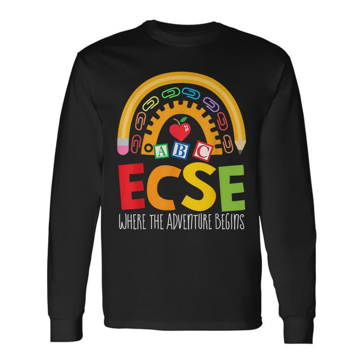 Early Childhood Special Education Sped Ecse Crew Squad Long Sleeve T-Shirt