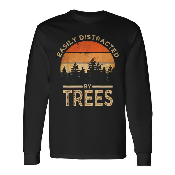 Easily Distracted By Trees Vintage Tree Long Sleeve