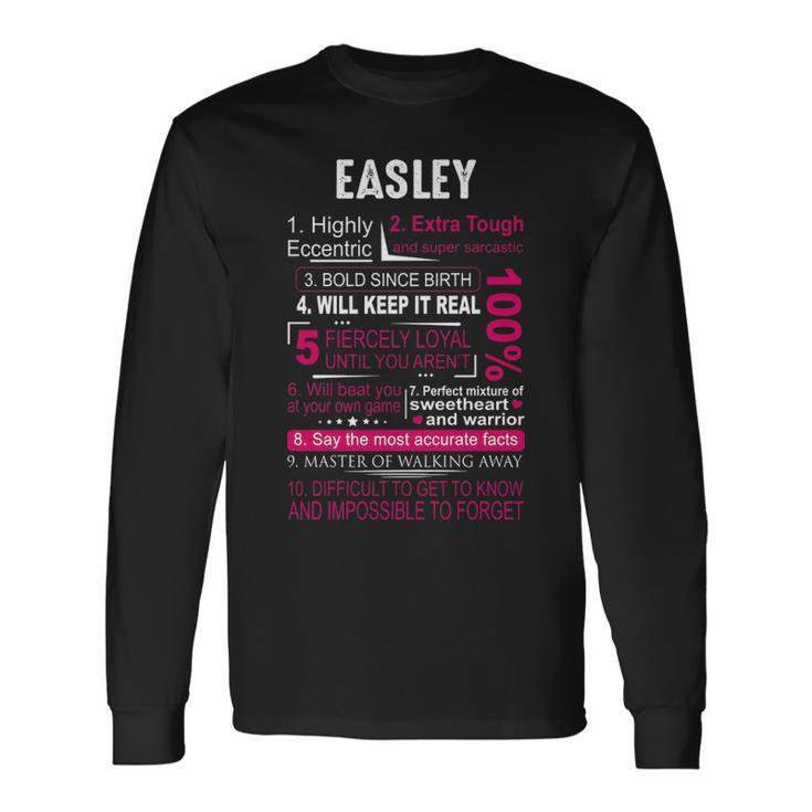 Easley Name Easley V2 Long Sleeve T-Shirt