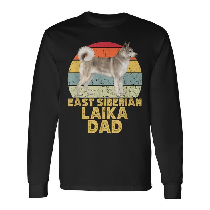 East Siberian Laika Dog Dad Retro My Dogs Are My Cardio Long Sleeve T-Shirt