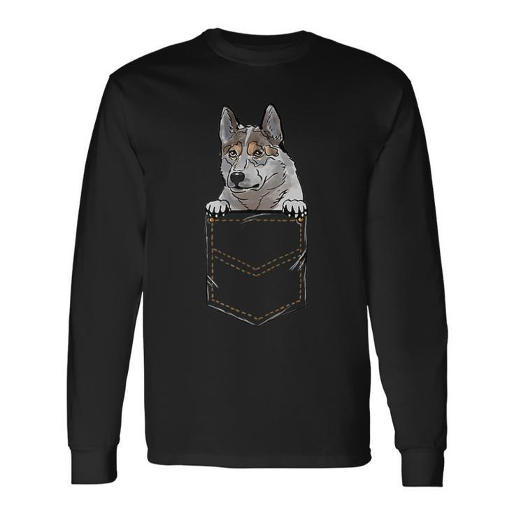 East-Siberian Laika Puppy For A Dog Owner Pet Pocket Long Sleeve T-Shirt