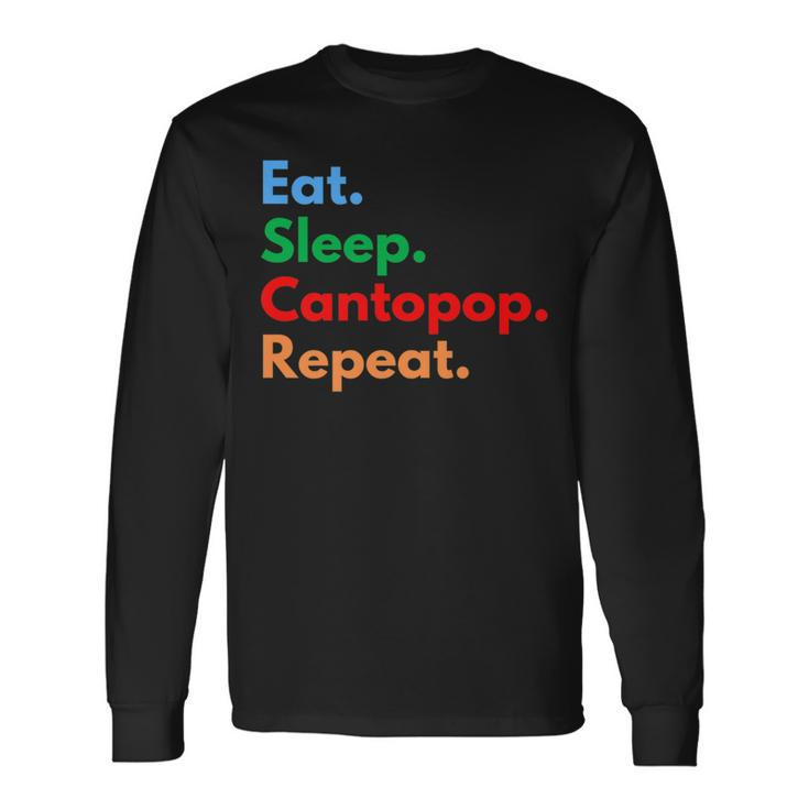Eat Sleep Cantopop Repeat For Cantonese Pop Lovers Long Sleeve T-Shirt