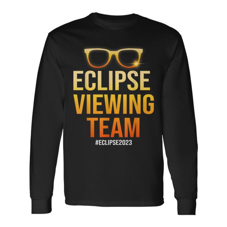Eclipse Viewing Team Annular Solar Eclipse 2023 Astronomy Long Sleeve T-Shirt