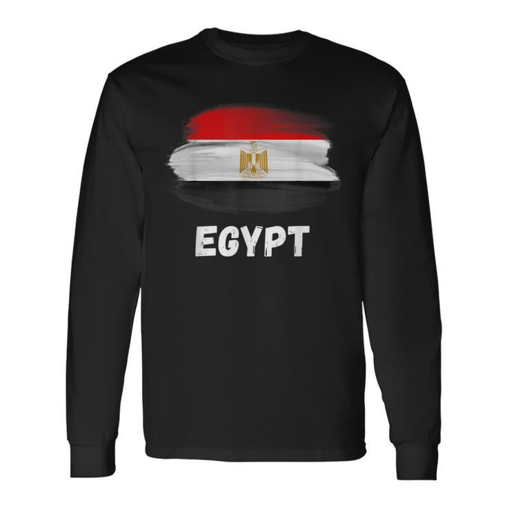 Egypt Flag Pride Retro Egyptian Flag Matching Long Sleeve T-Shirt T-Shirt