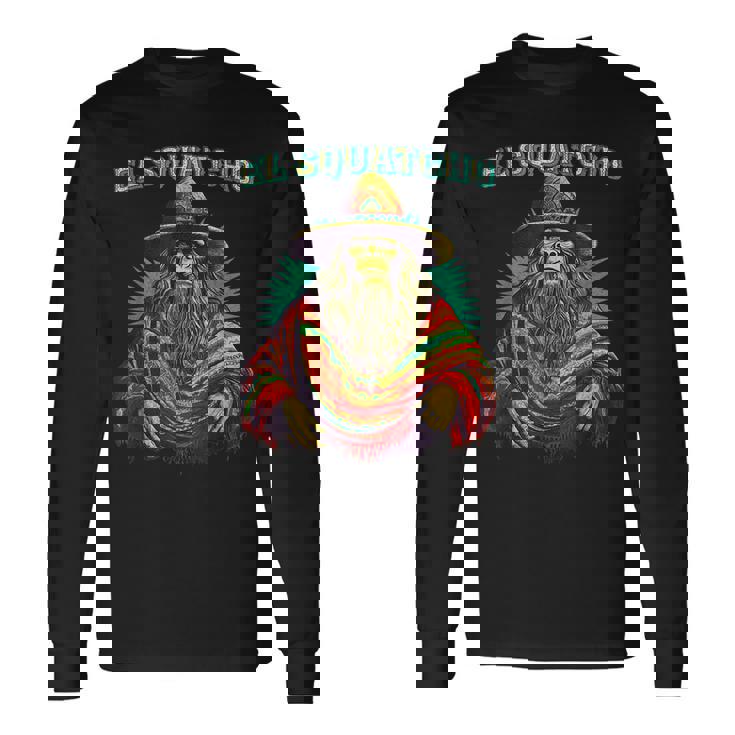 El Squatcho Poncho – Western Bigfoot Sasquatch Long Sleeve Gifts ideas